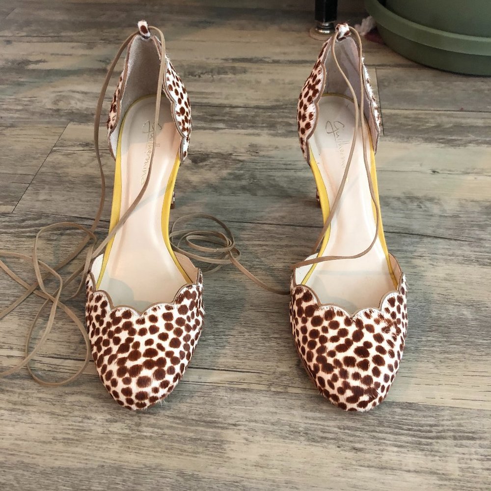 Printed  Heels with leather strap